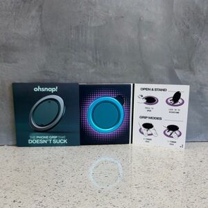 Ohsnap Phone Grip in Electric Teal